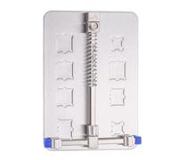 PATIKIL Universal PCB Holder with Card Slot,3.5"x5"x0.8" Multifunctional PCB Circuit Board Holder Jig Fixture Clamp Repair Tool for Mobile Phone Repair,1 Set Silver