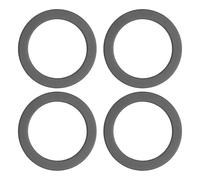 PATIKIL Universal Plastic Magnetic Adapter Ring, 4 Pcs Ultra-Thin Sticker Ring Adhesive Nickel-Iron Alloy for Phone Cases Holder Wireless Charging Car Mount Kit, Black
