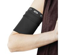 PATIKIL Universal Running Armband Sleeve 7"x4", Cell Phone Arm Bands Sleeve with Zipper Pocket for Key Earphones Credit Cards Sports Gym Workouts Exercise (S, Black)