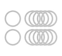 PATIKIL Universal Sparkle Magnetic Adapter Ring, 12 Pcs Ultra-Thin Sticker Ring Adhesive Nickel-Iron Alloy for Phone Cases Holder Wireless Charging Car Mount Kit, Silver Tone