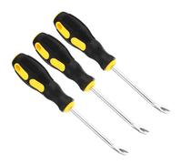 PATIKIL Upholstery Staple Remover, 3Pcs 4" V Curved Construction Staple Puller Staple Nail Tack Tool for Furniture Wooden Floor Photo Frame, Yellow