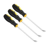 PATIKIL Upholstery Staple Remover, 3Pcs 6" V Curved Construction Staple Puller Staple Nail Tack Tool for Furniture Wooden Floor Photo Frame, Yellow