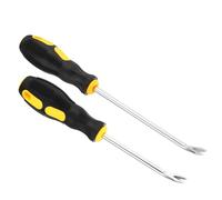 PATIKIL Upholstery Staple Remover, 4" Curved 6" Curved Construction Staple Puller Staple Nail Tack Tool for Furniture Wooden Floor Photo Frame, Yellow