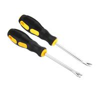 PATIKIL Upholstery Staple Remover, 4" Curved Straight Construction Staple Puller Staple Nail Tack Tool for Furniture Wooden Floor Photo Frame, Yellow