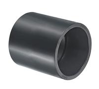 PATIKIL UPVC Pipe Fitting 50mm 1.97 Inch Socket, 1 Pack Straight Coupling Adapter Connector, Dark Grey