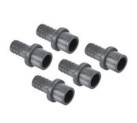 PATIKIL UPVC Reducer Pipe Fitting 20mm OD 15mm Barbed, 5 Pack Straight Coupling Adapter Connector, Grey