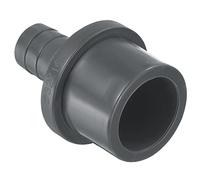 PATIKIL UPVC Reducer Pipe Fitting 32mm OD 16mm Barbed, 2 Pack Straight Coupling Adapter Connector, Grey