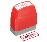 PATIKIL Urgent Notice Stamp Self Inking, Red Ink Office Pre Inked Message Stamp for Business, Red