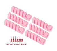 PATIKIL USB Dustproof Protectors Set, 18Pcs Type-C Dust Plugs Earphone Dust Caps Charging Port Cover Cable Protector for Laptops Desktops Computer Mobile Phones Headphones, Red Pink
