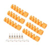 PATIKIL USB Dustproof Protectors Set, 18Pcs Type-C Dust Plugs Earphone Dust Caps Charging Port Cover Cable Protector for Laptops Desktops Computer Mobile Phones Headphones, Yellow Gold