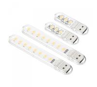 PATIKIL USB Night Light, 1 Set Portable Plug-in Mini LED Lamp Stick for Home Decor Reading Sleeping Camping, Warm White