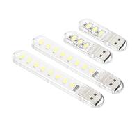 PATIKIL USB Night Light, 1 Set Portable Plug-in Mini LED Lamp Stick for Home Decor Reading Sleeping Camping, White