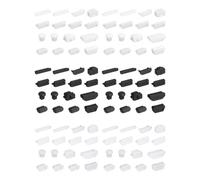 PATIKIL USB Port Cover, 48Pcs Silicone Anti Dust Cover Dust Plugs Port Protection Cap for Computer Camera USB RJ45 SD Headphones Audio Port Total 10 Type, 3 Colors