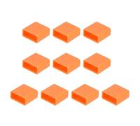 PATIKIL USB Type A Port Plugs Covers Caps, 10Pcs Silicone Anti Dust Protector for Smartwatch Telephone Computer Camera Mobile Hard Discs USB Male Ports, Orange