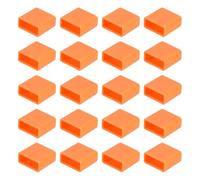 PATIKIL USB Type A Port Plugs Covers Caps, 20Pcs Silicone Anti Dust Protector for Smartwatch Telephone Computer Camera Mobile Hard Discs USB Male Ports, Orange