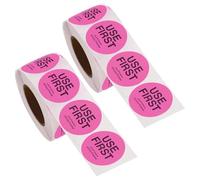 PATIKIL Use First Stickers 1.5 Inch, 1000 Pieces Food Service Inventory Control Labels for Restaurant Kitchen Warehouse, Pink
