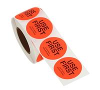 PATIKIL Use First Stickers 1.5 Inch, 500 Pieces Food Service Inventory Control Labels for Restaurant Kitchen Warehouse, Fluorescence Red