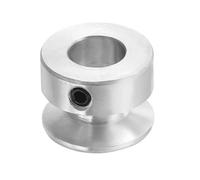 PATIKIL V-Belt Pulley, 10mm Fixed Bore 20mm Outer Dia Single Groove Pulley Wheel Aluminum Alloy V-Groove Drive Pulley for Motor Shaft 1-3MM PU Round Belt