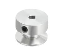 PATIKIL V-Belt Pulley, 4mm Fixed Bore 20mm Outer Dia Single Groove Pulley Wheel Aluminum Alloy V-Groove Drive Pulley for Motor Shaft 1-3MM PU Round Belt