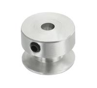 PATIKIL V-Belt Pulley, 5mm Fixed Bore 20mm Outer Dia Single Groove Pulley Wheel Aluminum Alloy V-Groove Drive Pulley for Motor Shaft 1-3MM PU Round Belt