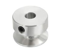PATIKIL V-Belt Pulley, 6mm Fixed Bore 20mm Outer Dia Single Groove Pulley Wheel Aluminum Alloy V-Groove Drive Pulley for Motor Shaft 1-3MM PU Round Belt