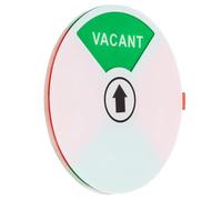 PATIKIL Vacant Occupied Slider Door Sign, 4"ODx0.2"T Vacant Occupied Privacy Sign for Home Office Restroom Business Meeting, Silver Tone