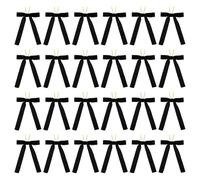 PATIKIL Velvet Bows, 24 Pcs Velvet Ornaments Ribbon Gift Bows Vintage Wreath Bow for Christmas Tree Wedding Birthday Parties Decor, Black (1" Width, 5x7 Inch)