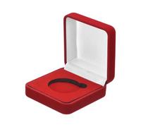 PATIKIL Velvet Challenge Coin Presentation Display Box, 38mm Coin Display Case Badge Gift Storage Protective Holder for Commemorative Medals Tokens Collection, Red/White