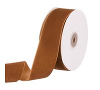 PATIKIL Velvet Ribbon 1-1/2 Inch 10 Yard, 1 Roll Polyester Single Face Spool for Gift Wrapping Wedding Flower Bouquet Bow Handmade Craft Decorations, Khaki