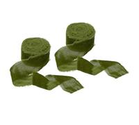 PATIKIL Velvet Ribbon 1.5 Inch x 3 Yard, 2 Roll Crinkled Handmade Frayed Edge Vintage Ribbons for Gift Wrapping Christmas Tree Ornament Wedding Wreath Craft Home Decor, Olive Green