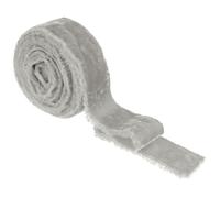 PATIKIL Velvet Ribbon, 1 Inch x 6 Yard Wide Handmade Frayed Raw Edge Thick Fringe Ribbon Wide Fringe Fabric Ribbons for Gift Wrapping Wedding Bouquet Christmas Decor, Gray