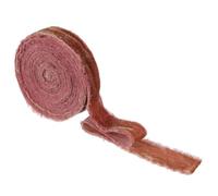 PATIKIL Velvet Ribbon, 1 Inch x 6 Yard Wide Handmade Frayed Raw Edge Thick Fringe Ribbon Wide Fringe Fabric Ribbons for Gift Wrapping Wedding Bouquet Christmas Decor, Orange