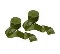 PATIKIL Velvet Ribbon 2 Inch x 3 Yard, 2 Roll Crinkled Handmade Frayed Edge Vintage Ribbons for Gift Wrapping Christmas Tree Ornament Wedding Wreath Craft Home Decor, Olive Green