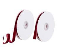 PATIKIL Velvet Ribbon 3/8 Inch 10 Yard, 2 Rolls Polyester Single Face Spool for Gift Wrapping Wedding Flower Bouquet Bow Handmade Craft Decorations, Burgundy