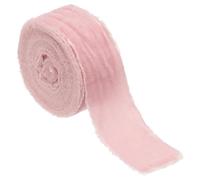 PATIKIL Velvet Ribbon for Gift Wrapping 1-1/2 Inch x 3 Yard, Handmade Frayed Vintage Ribbons Raw Edge Ribbons for Christmas Tree Bridal Bouquet Wedding Decor, Light Pink