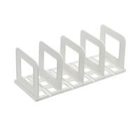 PATIKIL Vertical Sorter for Desk, 4 Slots Plastics Adjustable File Organizer Desktop File Sorter Organizer for Office Desk Kitchen Shelf Storage Holder Paper Mail, White