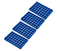 PATIKIL Vial Rack for 20ml Autosampler Vials, 4 Pack Vial Tray Holder 40-Well Stackable Test Tube Rack Vial Holder for Microcentrifuge Tubes, Blue