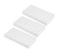 PATIKIL Vial Rack for 4ml Autosampler Vials, 3 Pack Vial Tray Holder 50-Well Stackable Test Tube Rack Vial Holder for Microcentrifuge Tubes, White