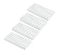 PATIKIL Vial Rack for 4ml Autosampler Vials, 4 Pack Vial Tray Holder 50-Well Stackable Test Tube Rack Vial Holder for Microcentrifuge Tubes, White