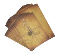 PATIKIL Vintage Gift Card Envelopes Set, 10 Set 150 G V Flap Christmas Card Envelope with Letter Rose Sun Accessories for Birthday Wedding, Retro