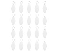 PATIKIL Vintage Motel Keychain, 20 Pack Blank Hotel Keychains Rhombus Retro Key Tag for DIY Crafts Ornament Backpack Luggage Labels Tags, White