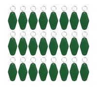 PATIKIL Vintage Motel Keychain, 24 Pack Blank Hotel Keychains Rhombus Retro Key Tag for DIY Crafts Ornament Backpack Luggage Labels Tags, Olive Green