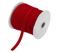 PATIKIL Vintage Velvet Ribbon, 50 Yards for Gift Wrapping Ribbons Double Faced for DIY Crafts Bow Wreaths Chrismas Bouquet Packaging, Dark Red