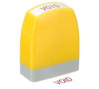PATIKIL Void Notice Stamp Self Inking, Red Ink Office Stamps Pre Inked Message Stamp Refillable Business Stamp, Yellow