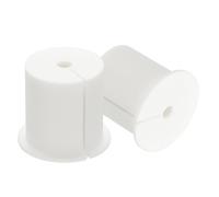 PATIKIL Wall Grommets for Cables 1-3/8", 2 Pcs Cable Routing Kit Silicone Hole Grommet Feed Through Bushing for Ethernet Accessories with 0.26" (6.5mm) Hole, White