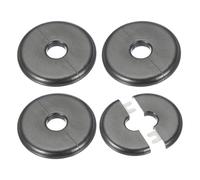 PATIKIL Wall Split Flange 0.65"/16.5mm, 4Pcs ABS Round Self-Adhesive Escutcheon Plate Cover Buckle for Water Pipe Faucet Decoration, Grey