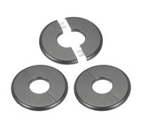 PATIKIL Wall Split Flange 1.36"/34.5mm, 3Pcs ABS Round Self-Adhesive Escutcheon Plate Cover Buckle for Water Pipe Faucet Decoration, Grey