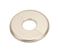 PATIKIL Wall Split Flange 1.36" (34.5mm),ABS Round Self-Adhesive Escutcheon Plate Buckles Water Pipe Cover for Kitchen Bathroom Arm Pipe Faucet Decoration, Gold