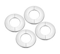 PATIKIL Wall Split Flange 1.4" (35mm),4 Pcs Stainless Steel Round Self-Adhesive Escutcheon Plate Plumbing Wall Cover for Kitchen Bathroom Arm Pipe Faucet Decoration, Silver
