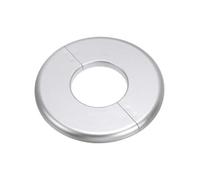 PATIKIL Wall Split Flange 1.73" (44mm),1 Pcs ABS Round Self-Adhesive Escutcheon Plate Buckles Water Pipe Cover for Kitchen Bathroom Arm Pipe Faucet Decoration, Silver